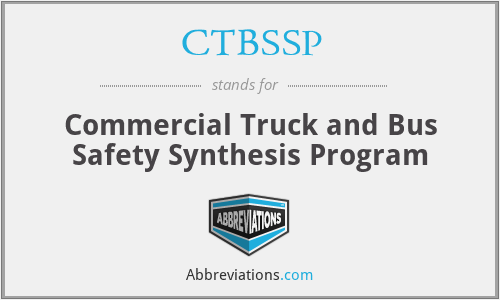 CTBSSP - Commercial Truck and Bus Safety Synthesis Program
