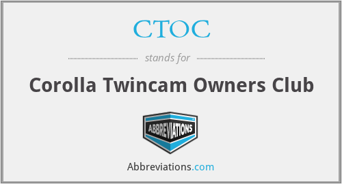 CTOC - Corolla Twincam Owners Club