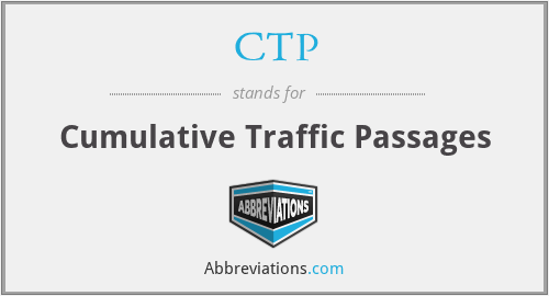 CTP - Cumulative Traffic Passages