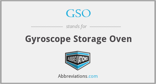 GSO - Gyroscope Storage Oven