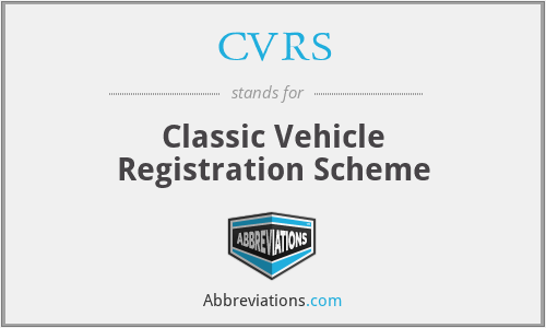 CVRS - Classic Vehicle Registration Scheme