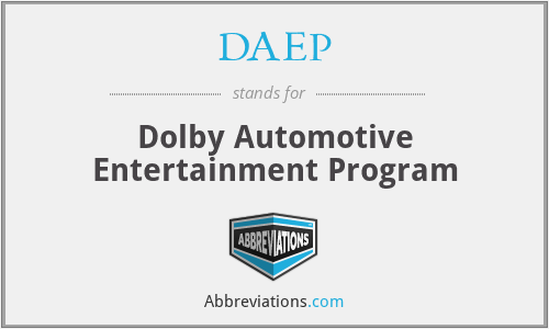 DAEP - Dolby Automotive Entertainment Program
