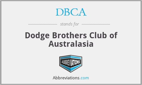 DBCA - Dodge Brothers Club of Australasia