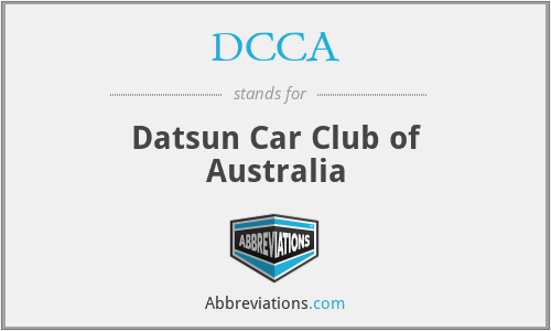 DCCA - Datsun Car Club of Australia