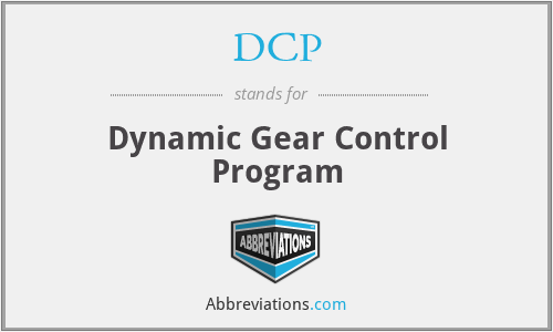 DCP - Dynamic Gear Control Program