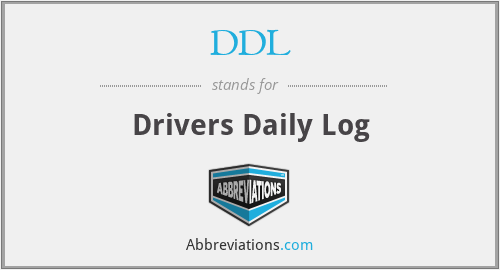 DDL - Drivers Daily Log