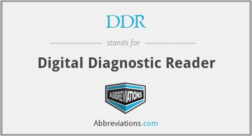 DDR - Digital Diagnostic Reader
