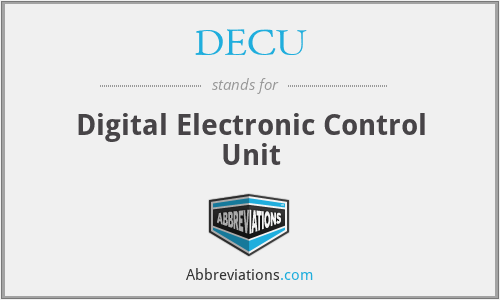 DECU - Digital Electronic Control Unit