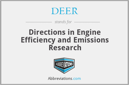 DEER - Directions in Engine Efficiency and Emissions Research