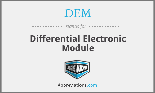 DEM - Differential Electronic Module