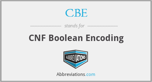 CBE - CNF Boolean Encoding