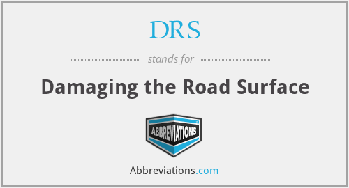 DRS - Damaging the Road Surface