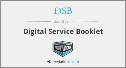 DSB - Digital Service Booklet