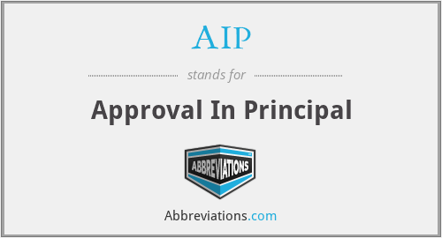 AIP - Approval In Principal