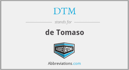 DTM - de Tomaso