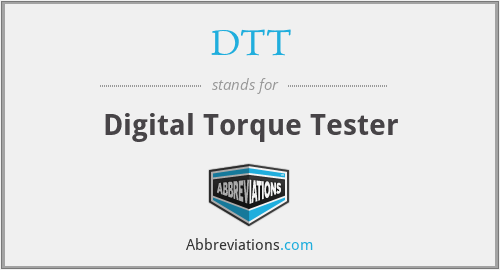 DTT - Digital Torque Tester
