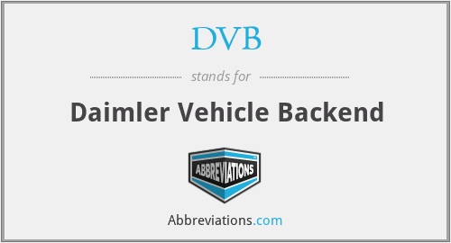 DVB - Daimler Vehicle Backend