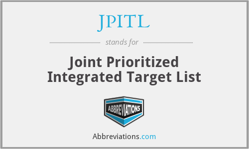 JPITL - Joint Prioritized Integrated Target List