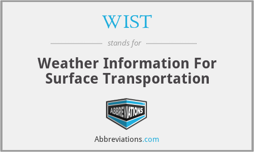 WIST - Weather Information For Surface Transportation