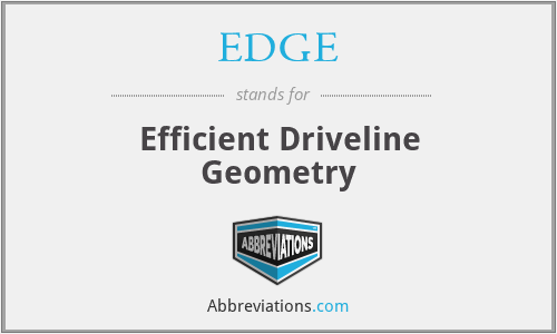 EDGE - Efficient Driveline Geometry