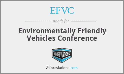 EFVC - Environmentally Friendly Vehicles Conference