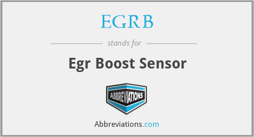 EGRB - Egr Boost Sensor