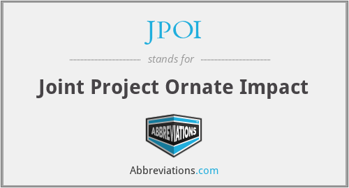 JPOI - Joint Project Ornate Impact