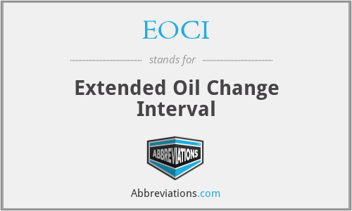 EOCI - Extended Oil Change Interval