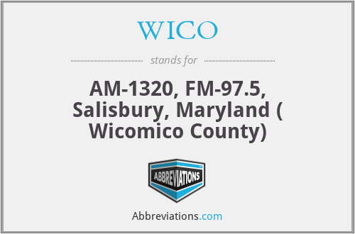 WICO - AM-1320, FM-97.5, Salisbury, Maryland ( Wicomico County)