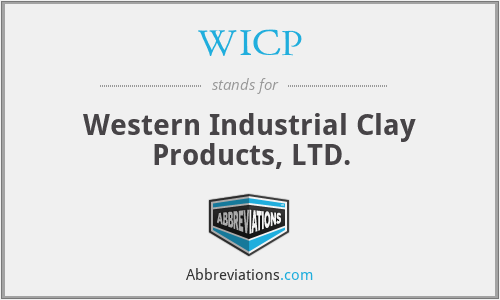 WICP - Western Industrial Clay Products, LTD.