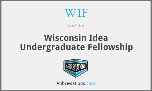 WIF - Wisconsin Idea Undergraduate Fellowship