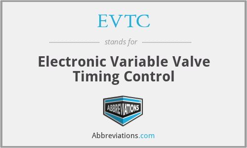 EVTC - Electronic Variable Valve Timing Control