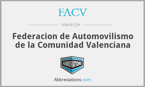 FACV - Federacion de Automovilismo de la Comunidad Valenciana