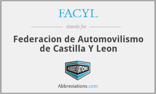 FACYL - Federacion de Automovilismo de Castilla Y Leon