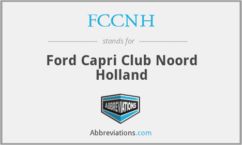 FCCNH - Ford Capri Club Noord Holland