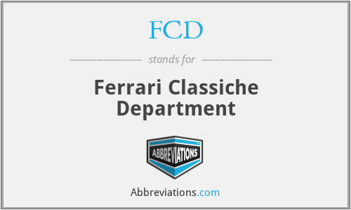 FCD - Ferrari Classiche Department