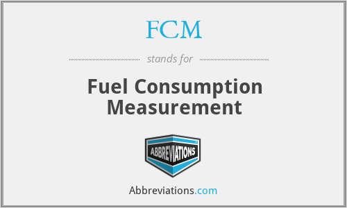 FCM - Fuel Consumption Measurement