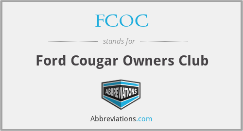 FCOC - Ford Cougar Owners Club