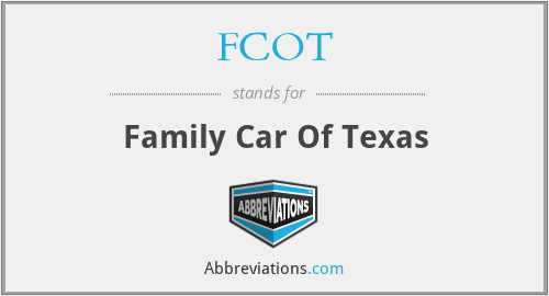 FCOT - Family Car Of Texas