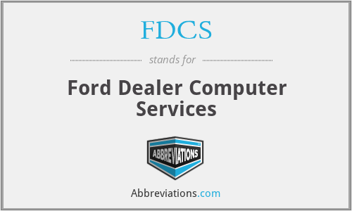 FDCS - Ford Dealer Computer Services