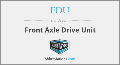 FDU - Front Axle Drive Unit