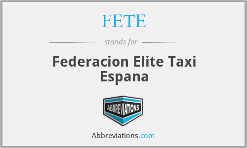 FETE - Federacion Elite Taxi Espana