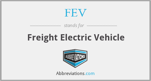 FEV - Freight Electric Vehicle
