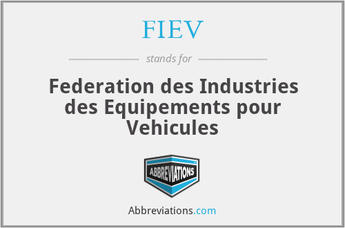 FIEV - Federation des Industries des Equipements pour Vehicules
