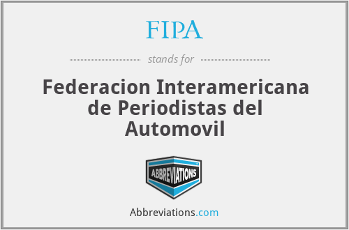 FIPA - Federacion Interamericana de Periodistas del Automovil
