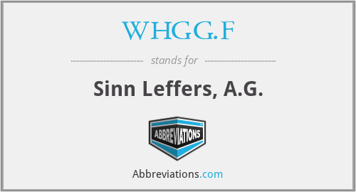 WHGG.F - Sinn Leffers, A.G.