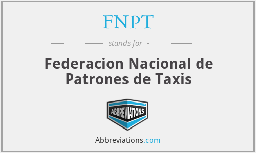 FNPT - Federacion Nacional de Patrones de Taxis