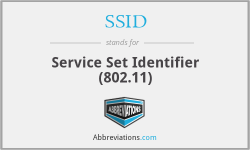 SSID - Service Set Identifier (802.11)