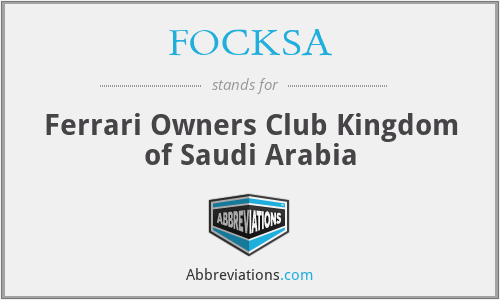 FOCKSA - Ferrari Owners Club Kingdom of Saudi Arabia
