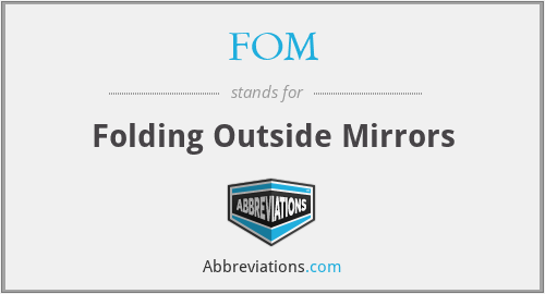 FOM - Folding Outside Mirrors